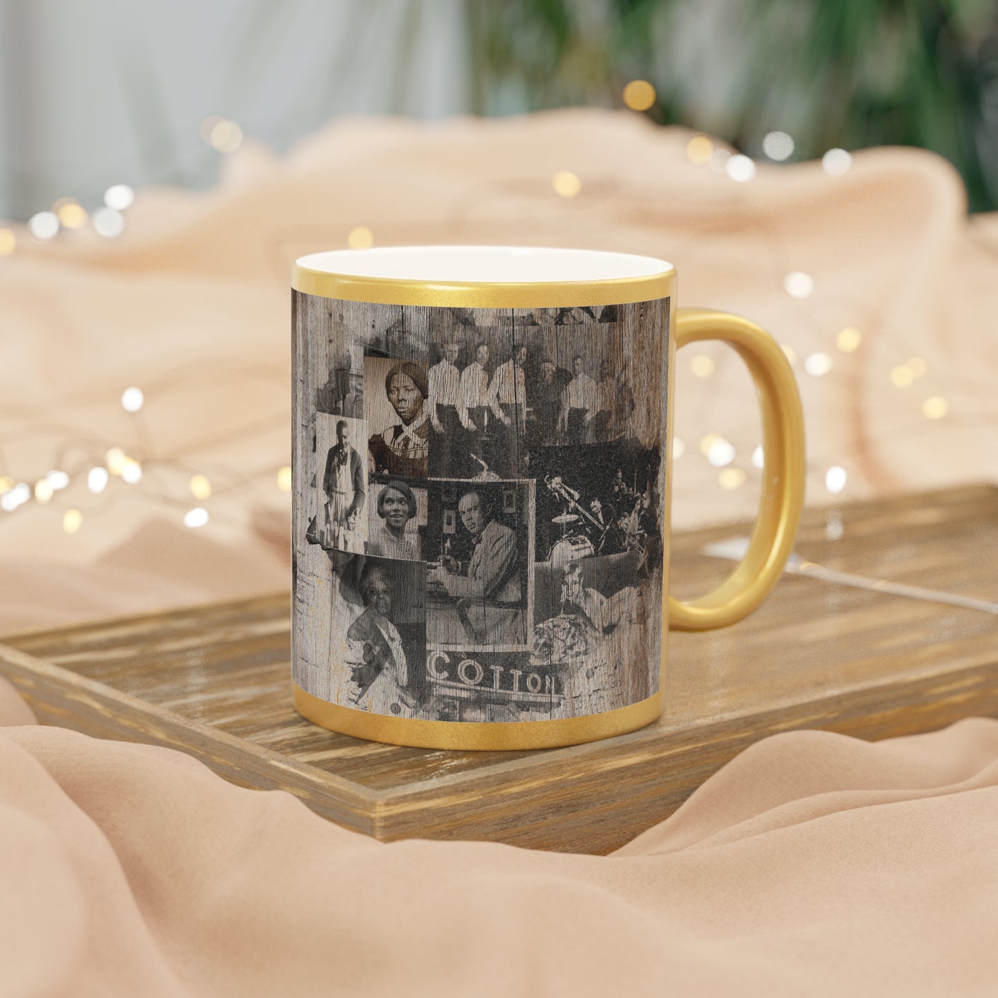 Black History Vintage Greatness (Brown) (Gold Metallic Version) |Coffee & Tea Mug | Full Print| 11 Oz