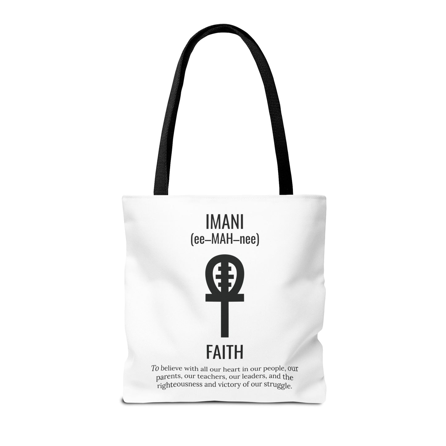 Imani (Day 7) Faith | Tote Bag | White