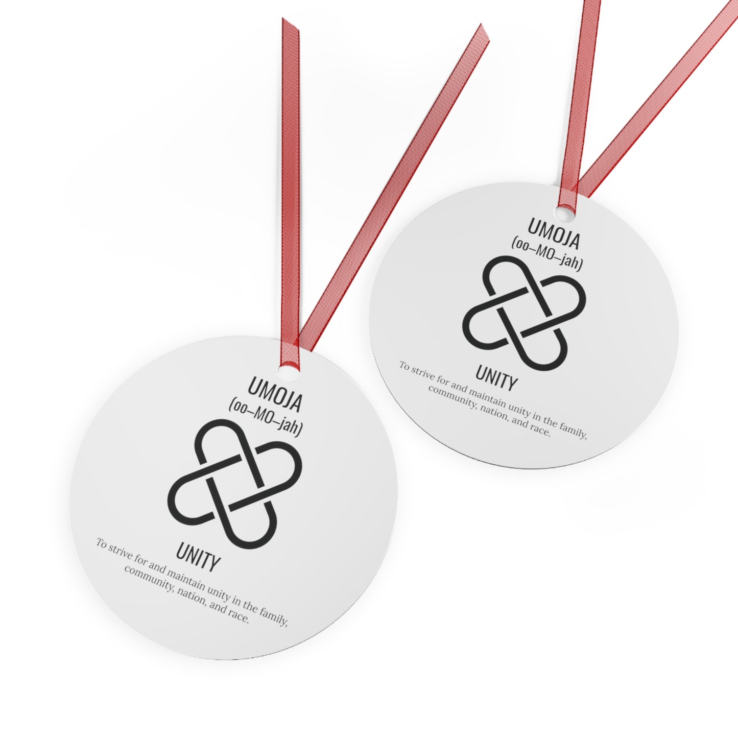 Umoja (Day 1) |Unity | Bell, Tree, Round or Oval Ornament |Metal|