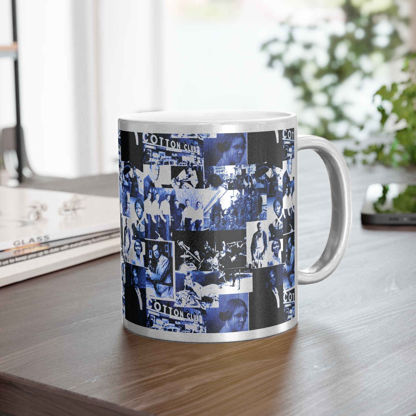 Black History 1920's Greatness (Blue) (Silver Metallic Version) |Coffee & Tea Mug | Full Print| 11 Oz.