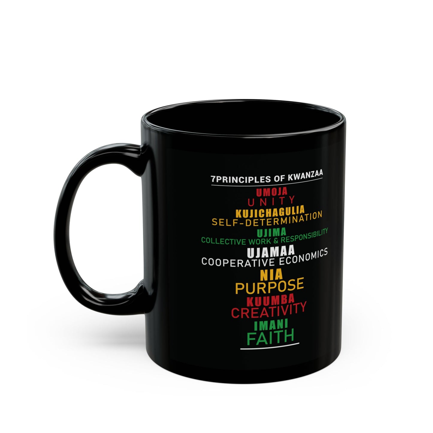Kwanza Principles | 11oz Mug| Black |