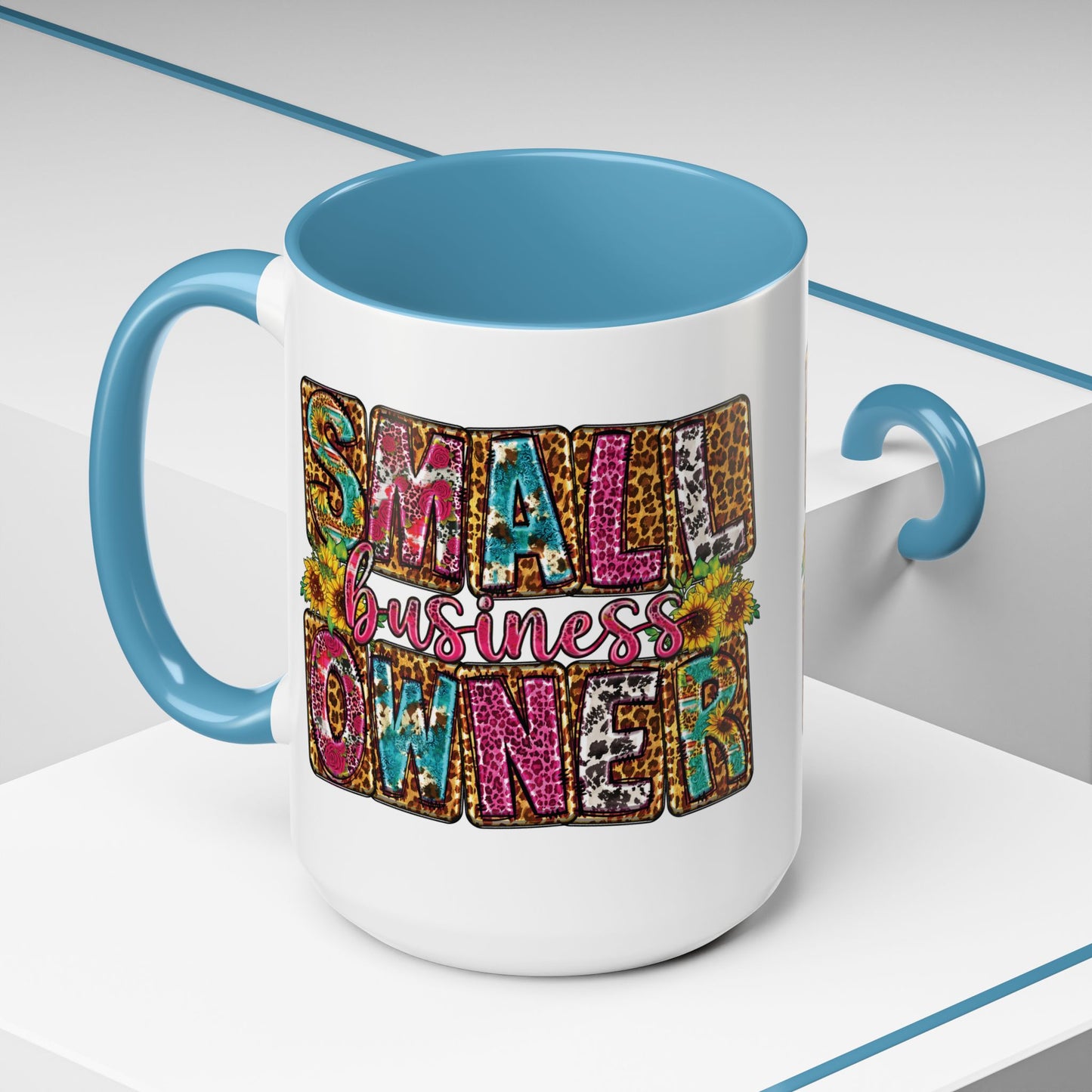 Small Business Owner | 11oz or 15 oz Mug| Version 2| White Accent (Various Colors)