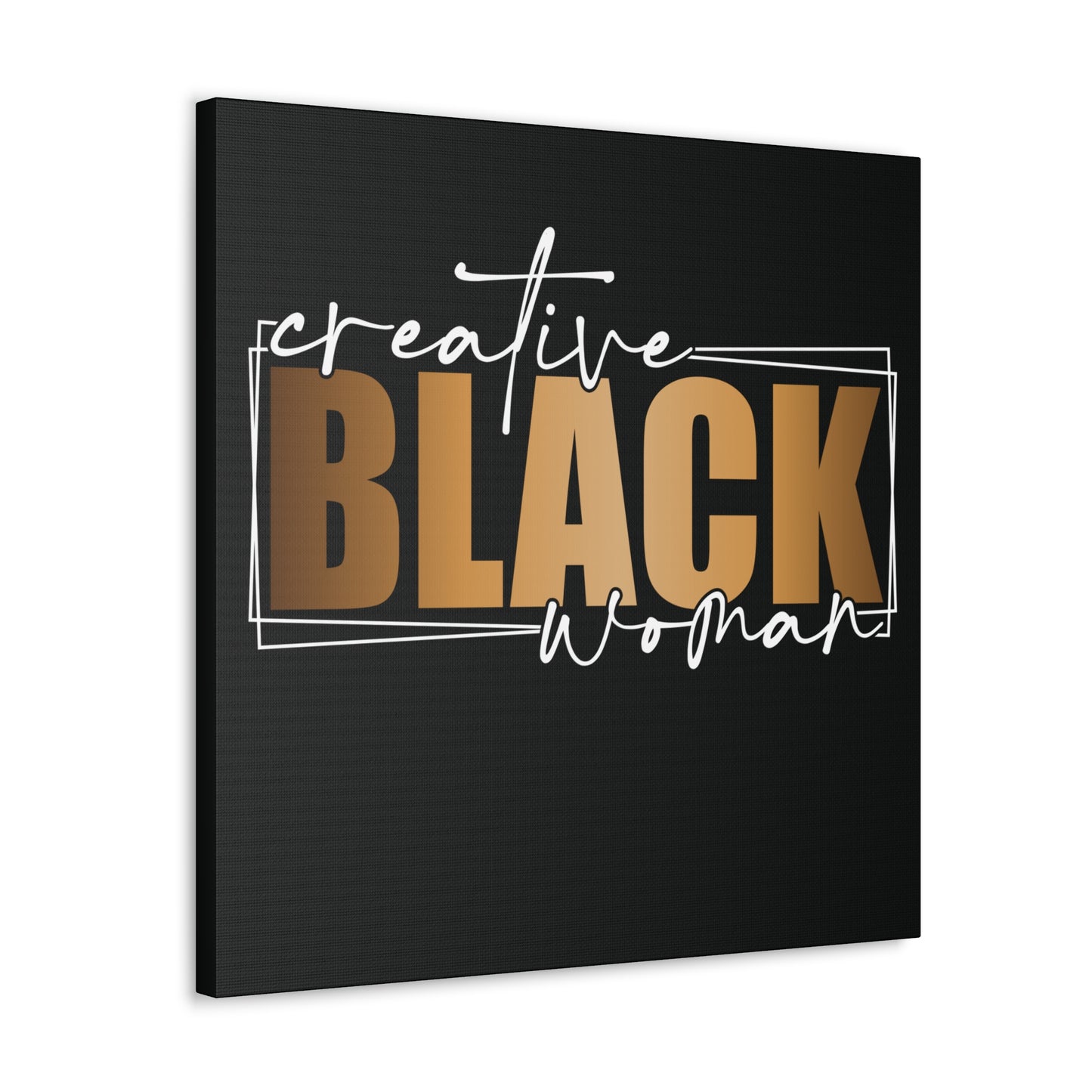 Creative Black Women | Canvas Gallery Wrap | Black Background
