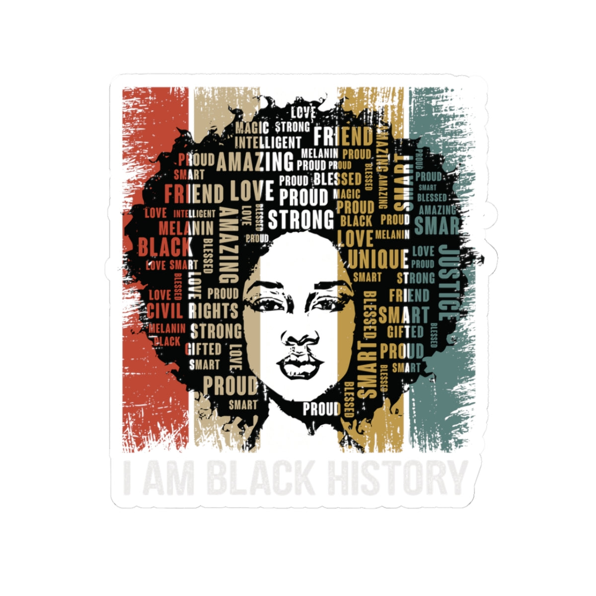 I Am Black History | Kriss-Cut Stickers