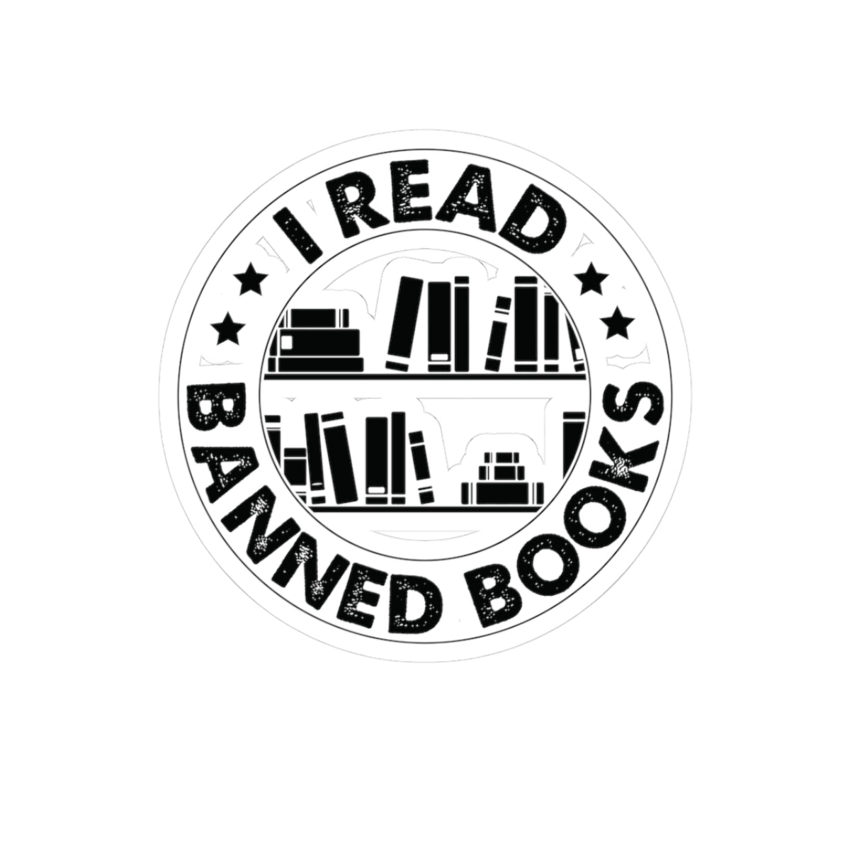 I Read Banned Books | Circle| Kriss-Cut Stickers