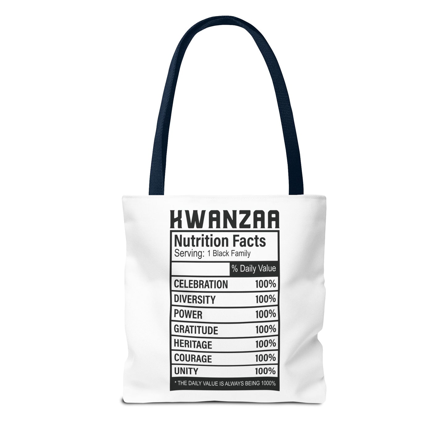 Kwanza Nutritional Facts | Tote Bag | White