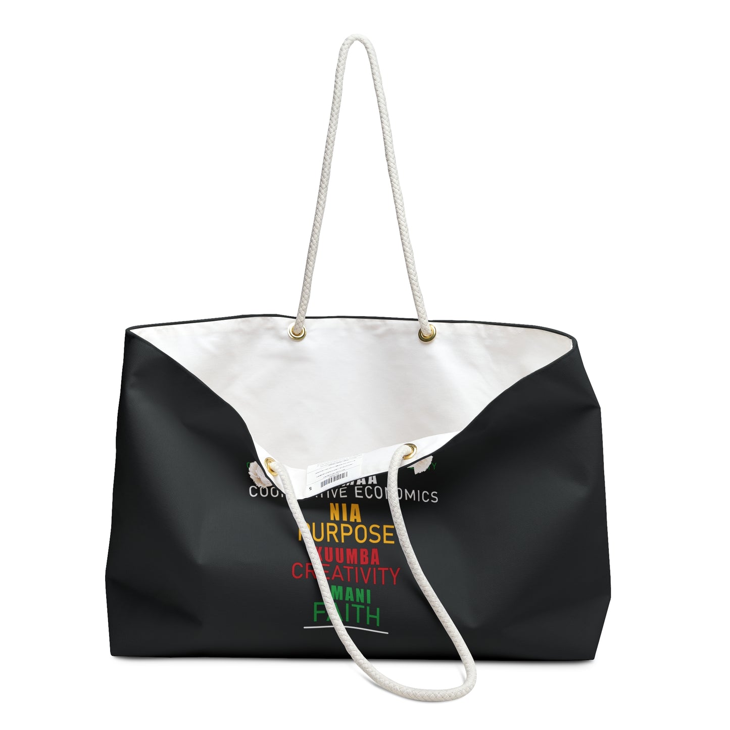 Kwanza Principles | Weekender Bag |Black