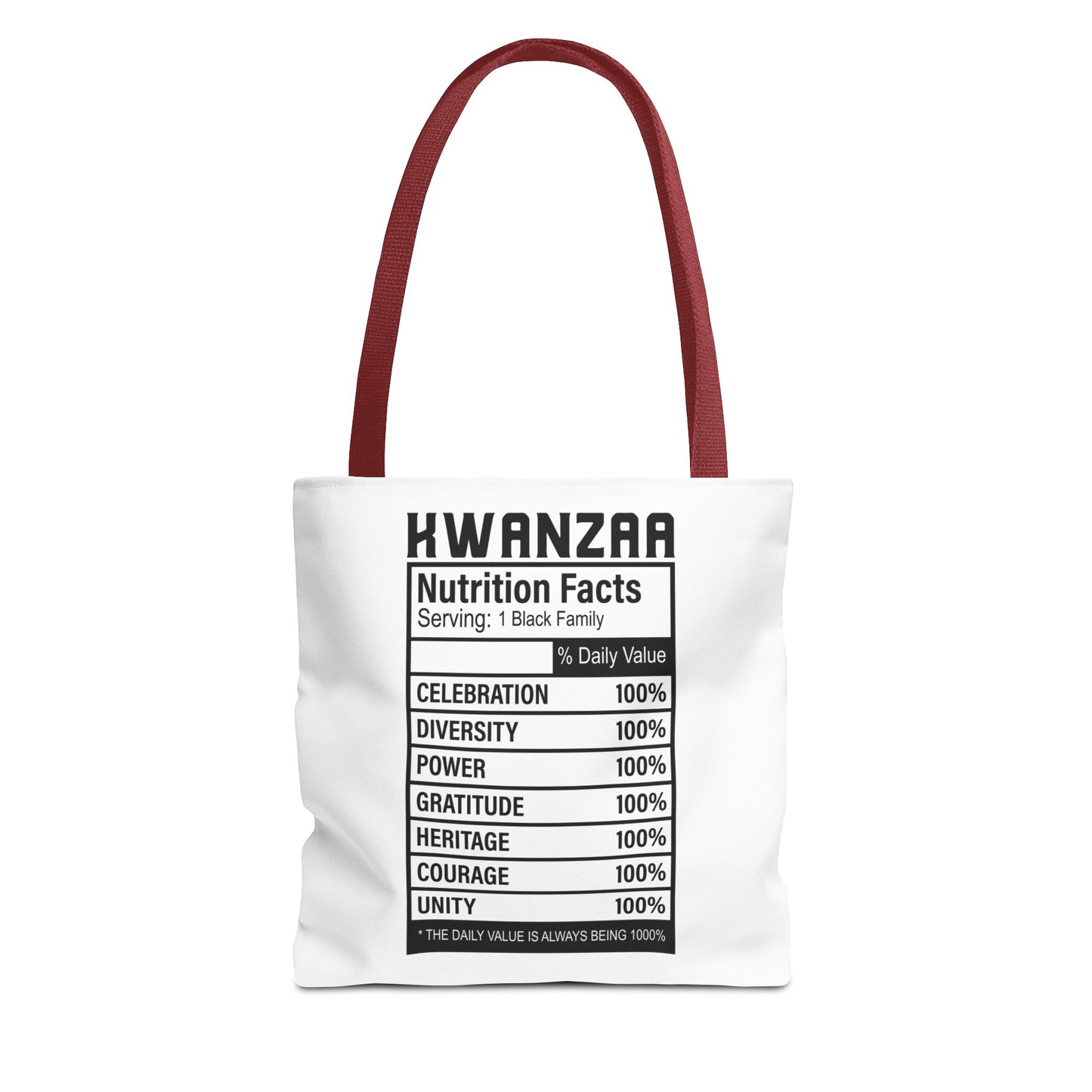Kwanza Nutritional Facts | Tote Bag | White