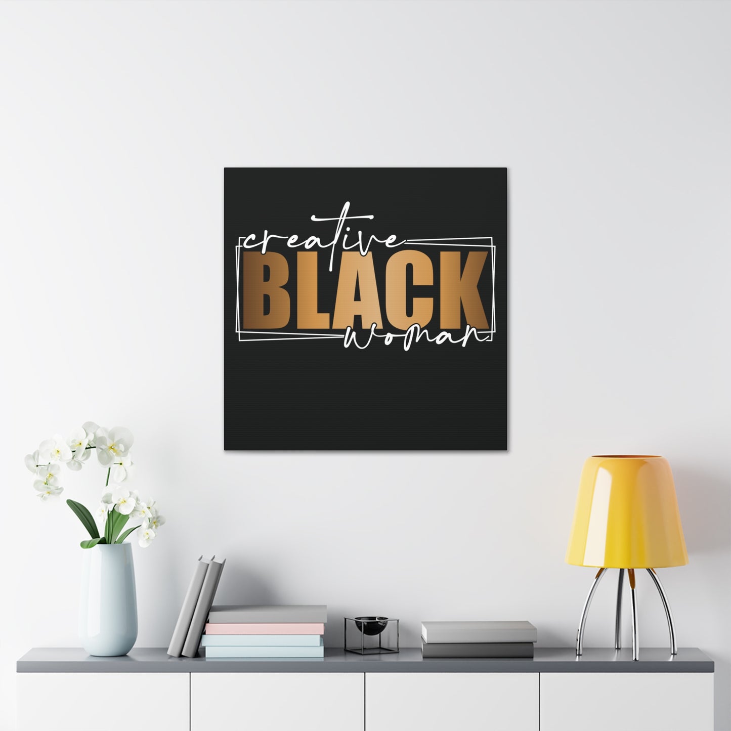 Creative Black Women | Canvas Gallery Wrap | Black Background