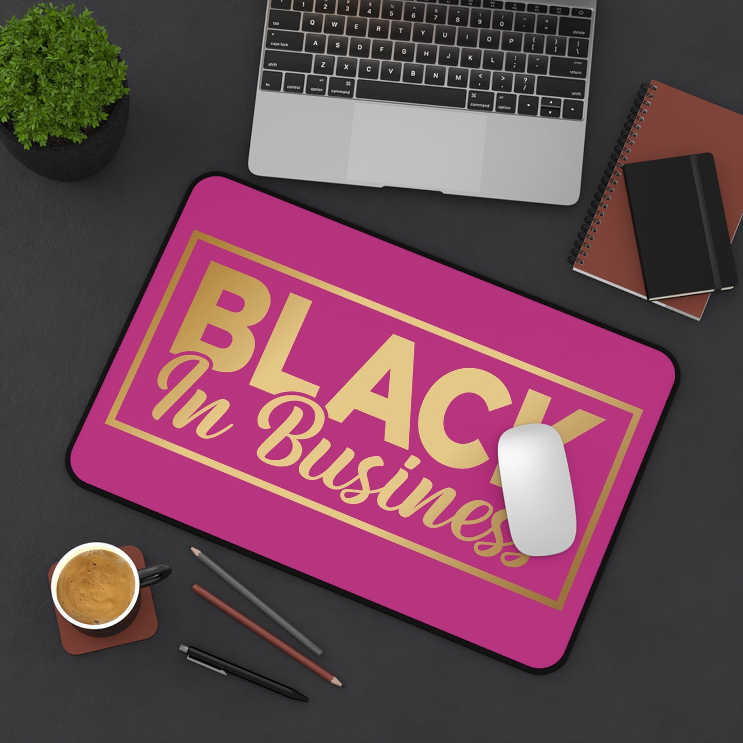BLACK In Business | Desk Mat | Pink