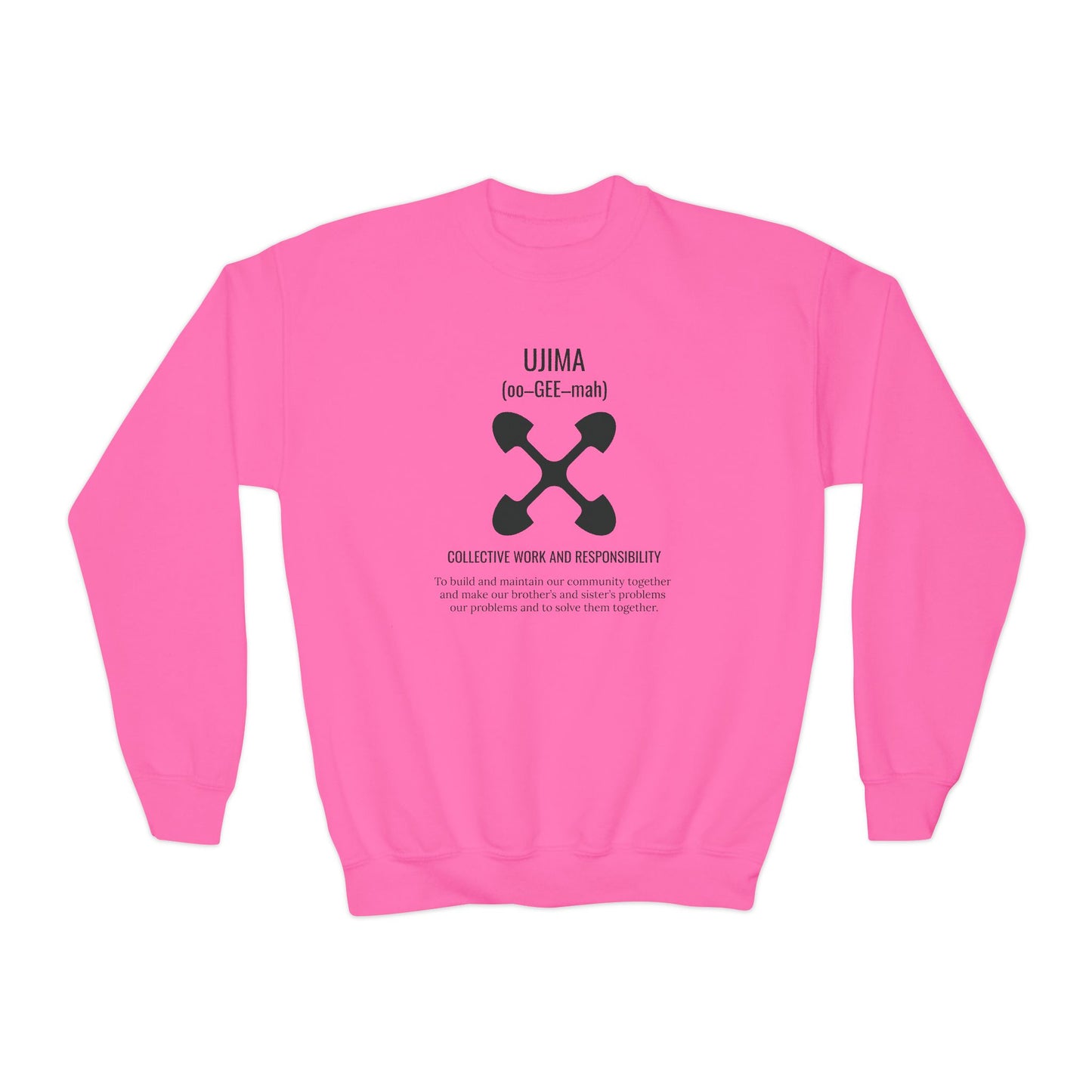 Ujima (Day 3) | Collective Work & Responsibility | Youth Crewneck Sweatshirt
