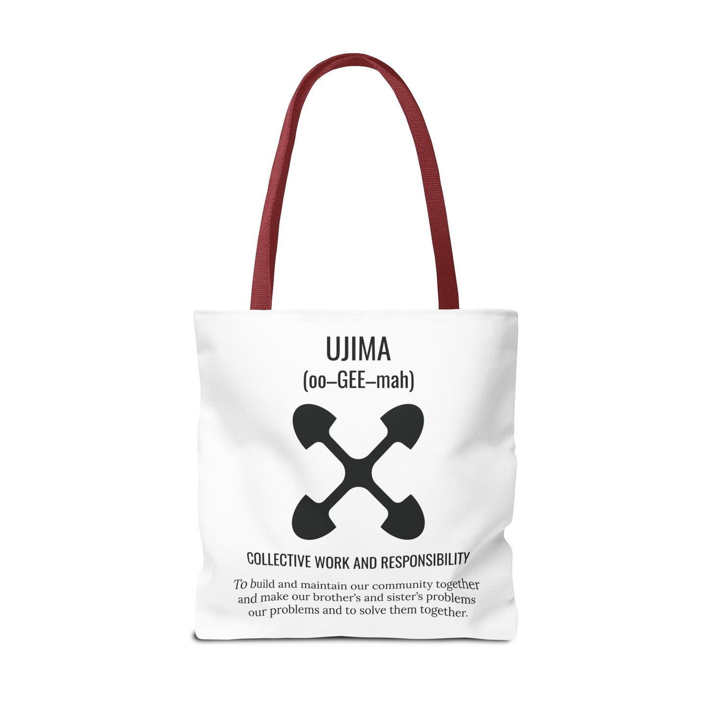 Ujima (Day 3) |Collective Work & Responsibility| Tote Bag | White