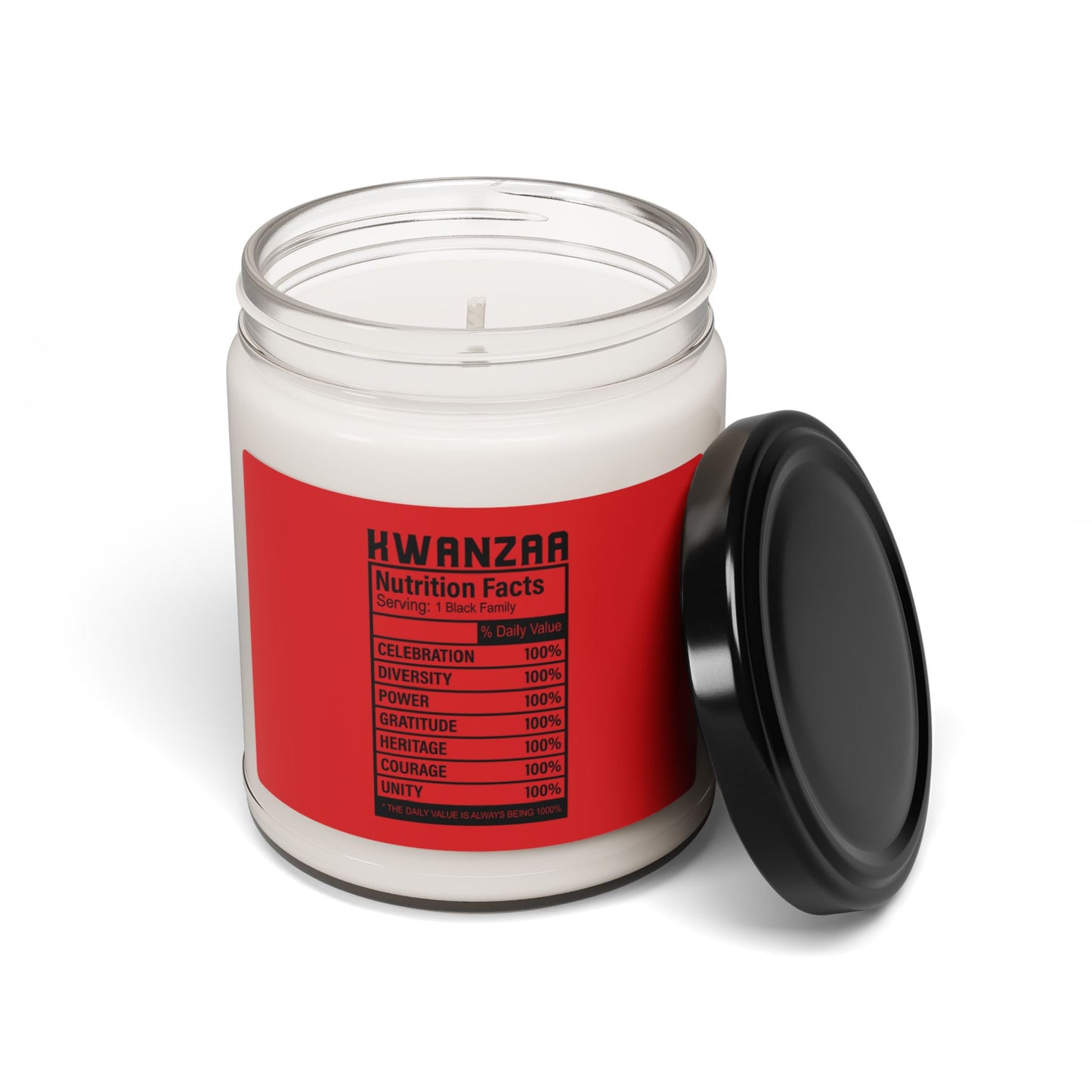 Kwanza Nutritional Facts | Candle |(Red Label)| 9 Oz