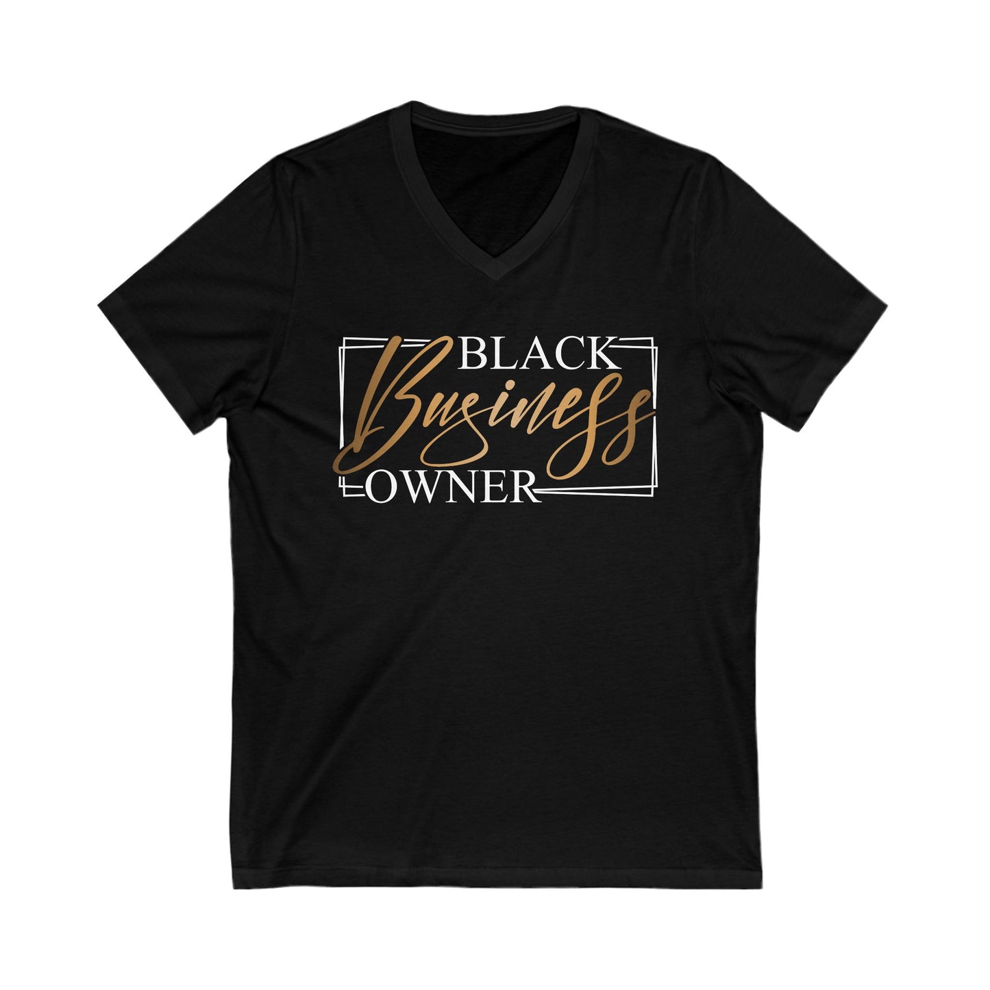 Black Business Owner | Short Sleeve V-Neck Tee (Unisex)