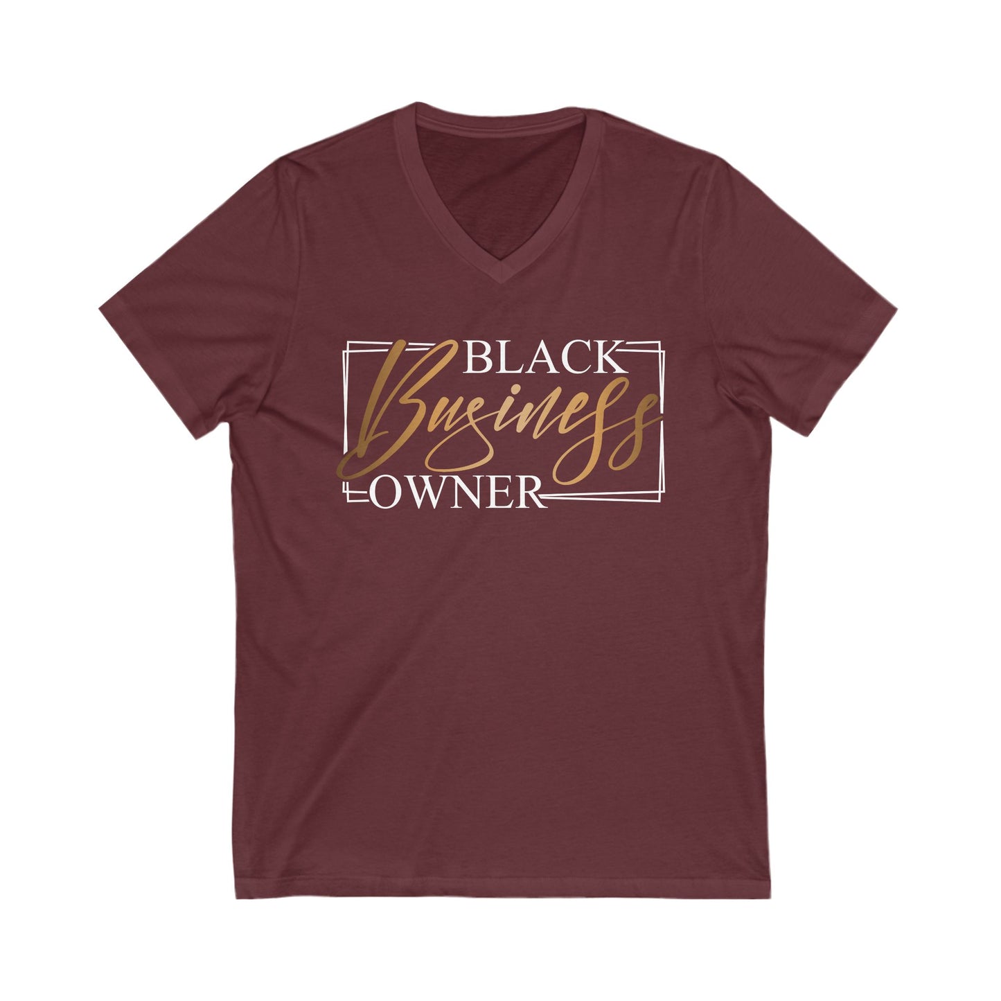 Black Business Owner | Short Sleeve V-Neck Tee (Unisex)