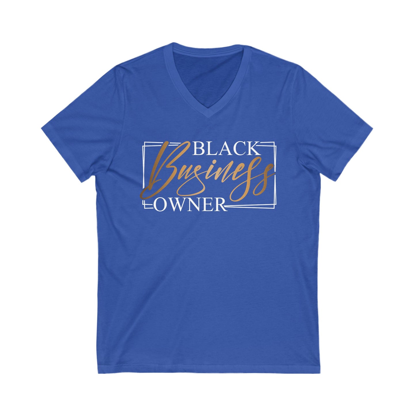 Black Business Owner | Short Sleeve V-Neck Tee (Unisex)