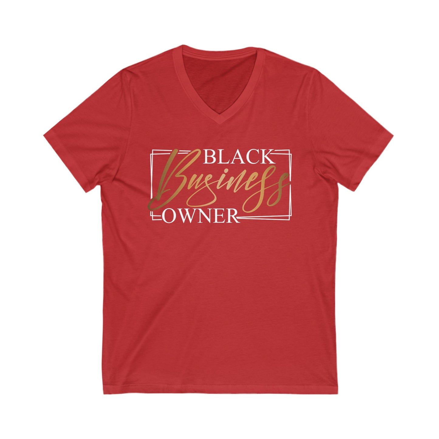 Black Business Owner | Short Sleeve V-Neck Tee (Unisex)