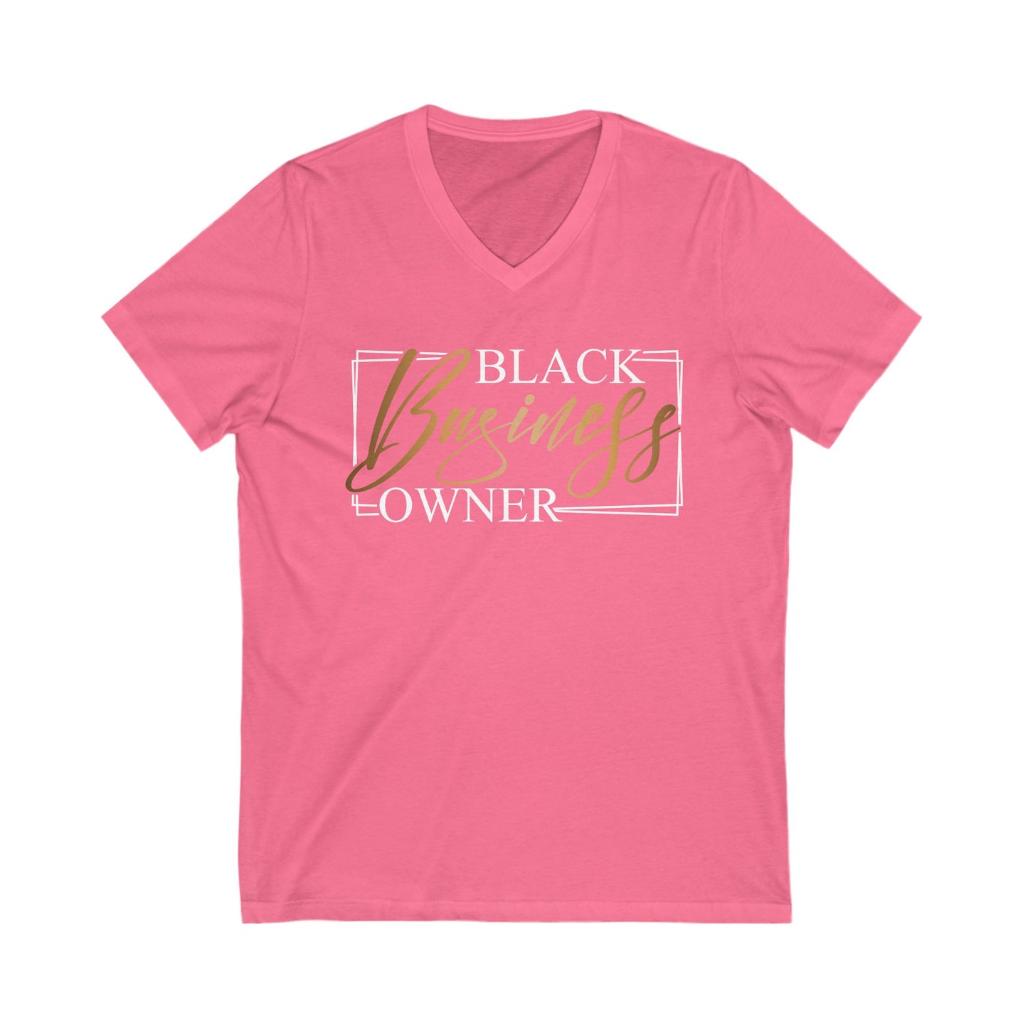 Black Business Owner | Short Sleeve V-Neck Tee (Unisex)