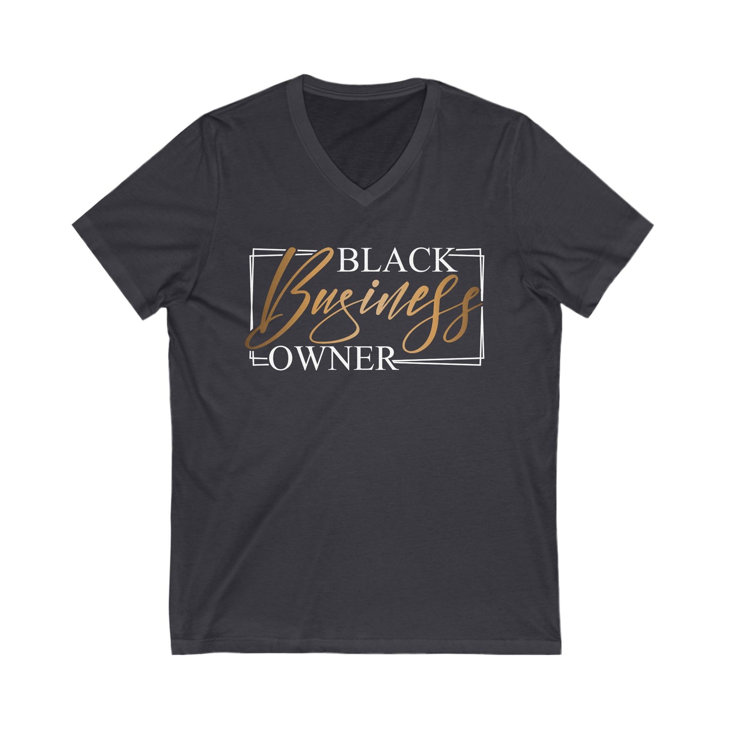 Black Business Owner | Short Sleeve V-Neck Tee (Unisex)
