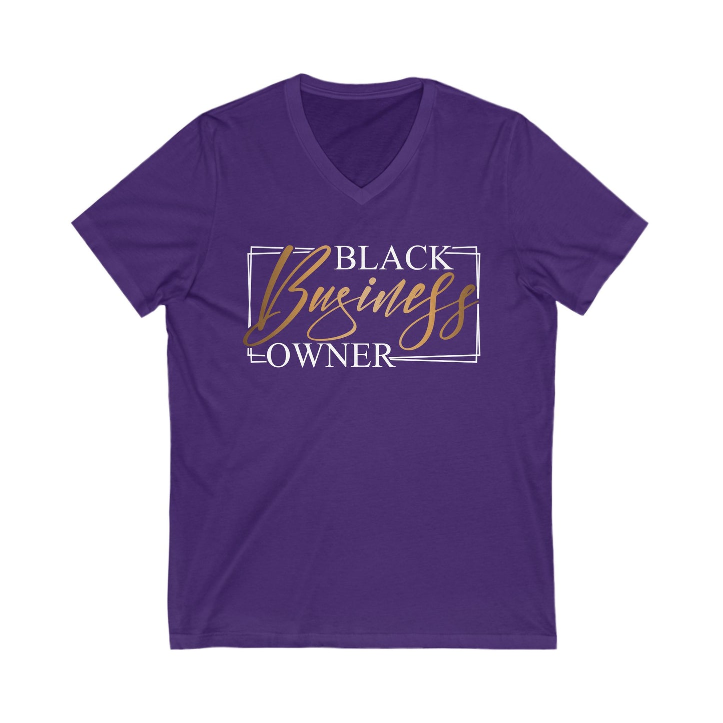 Black Business Owner | Short Sleeve V-Neck Tee (Unisex)
