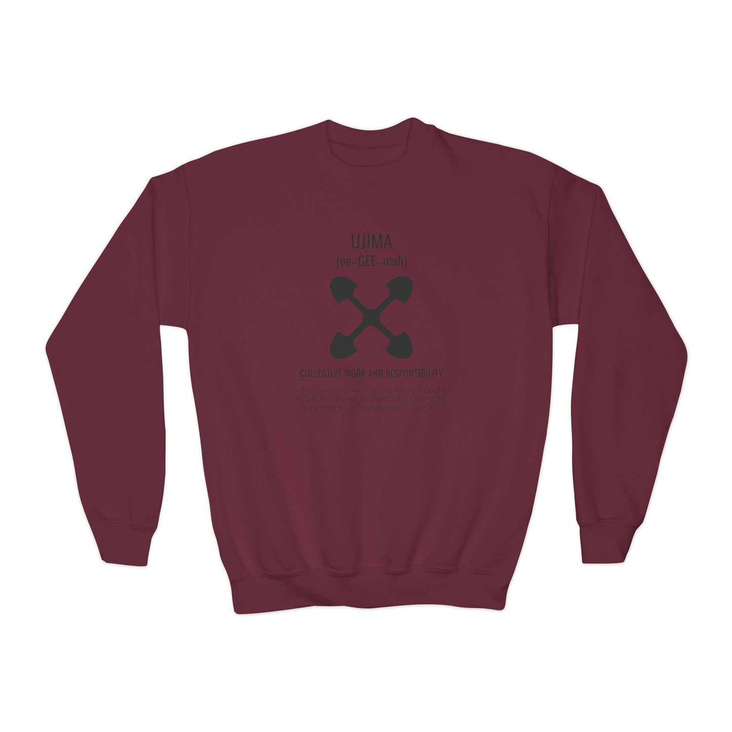 Ujima (Day 3) | Collective Work & Responsibility | Youth Crewneck Sweatshirt