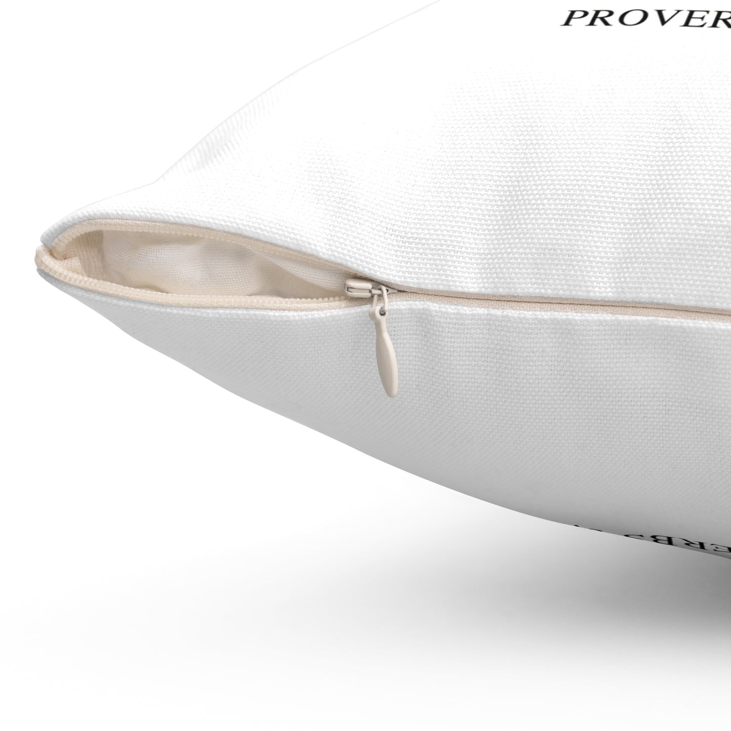 She Is (Version 3) | Square Pillow |Proverbs 3:15|White|