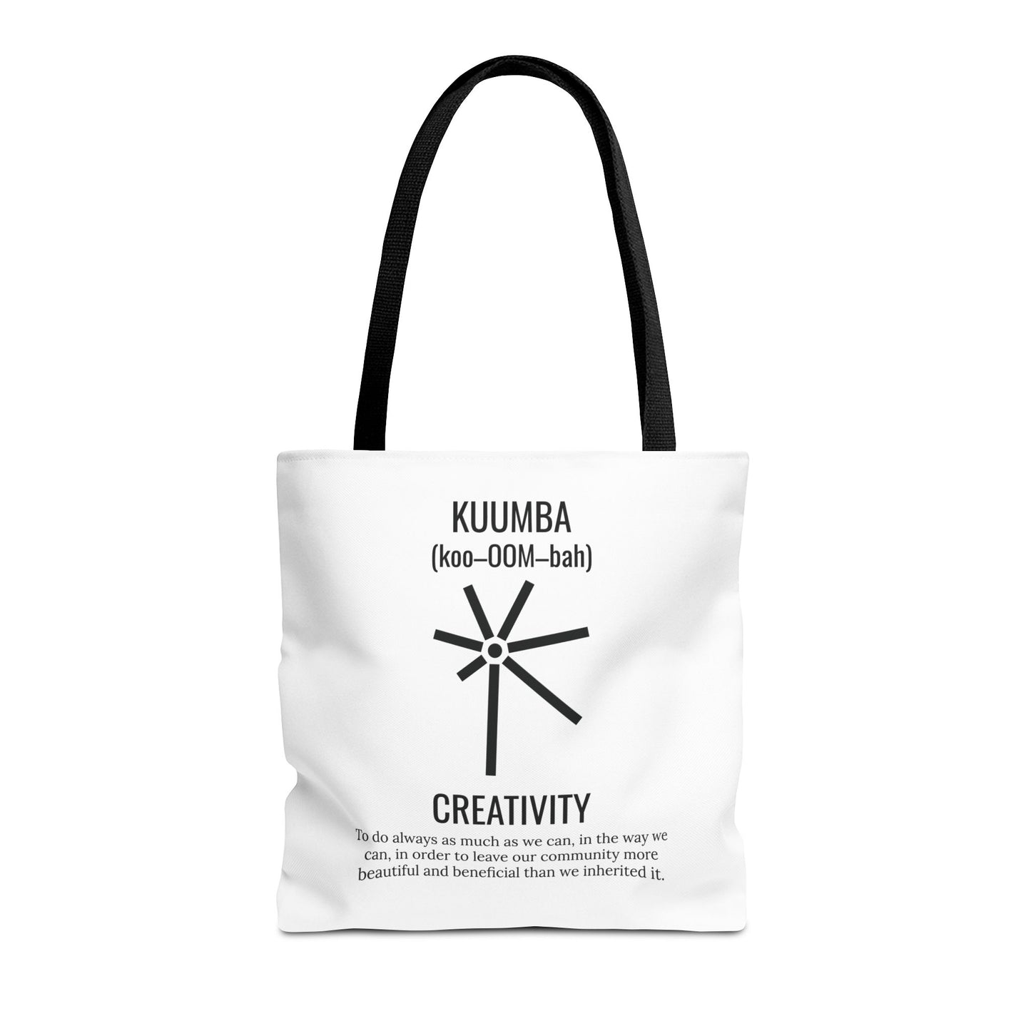 Kuumba (Day 6) | Creativity | Tote Bag | White