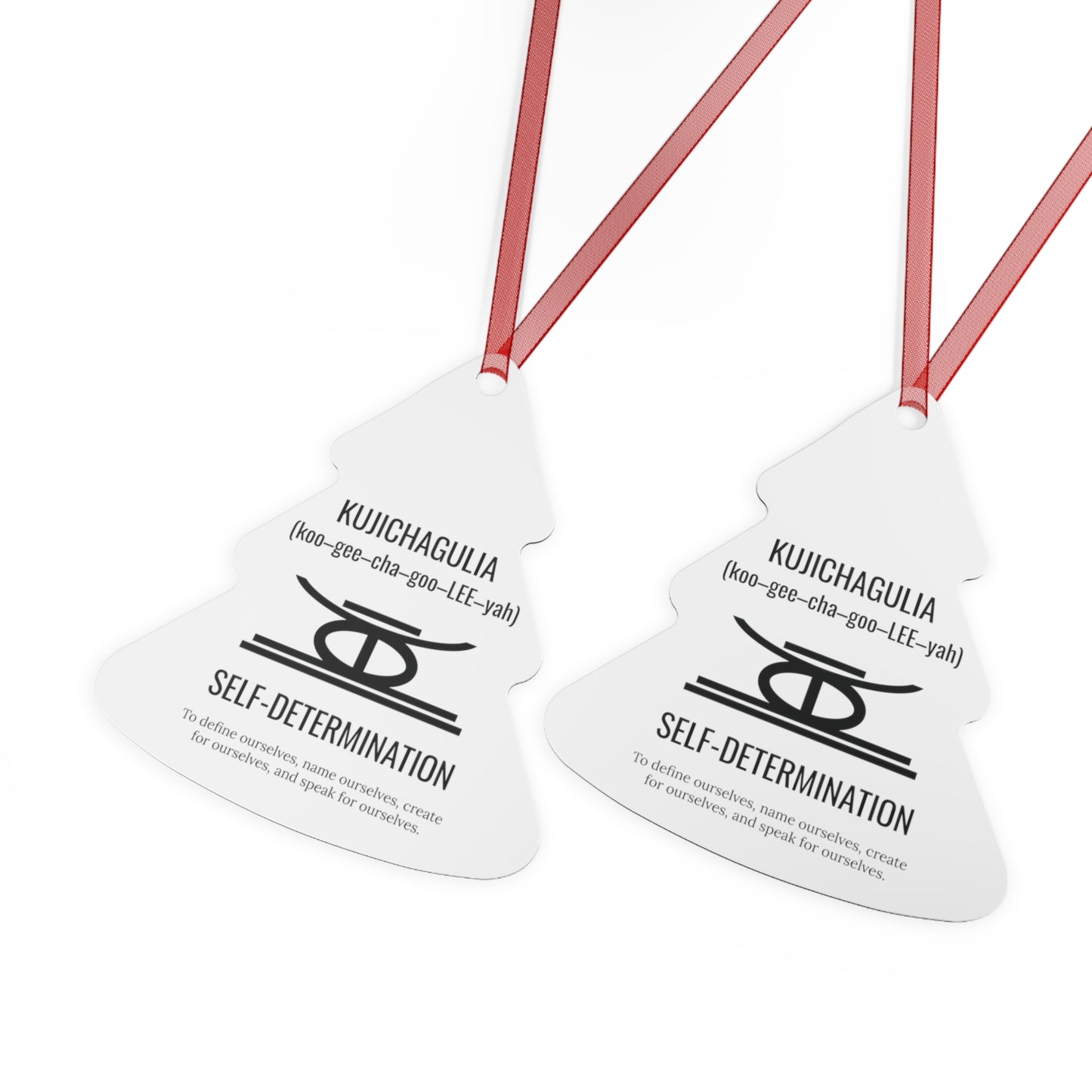 Kujichagulia (Day 2) | Self Determination | Tree Ornament |Metal|
