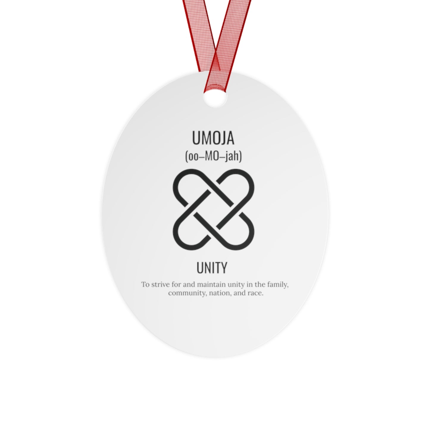 Umoja (Day 1) |Unity | Bell, Tree, Round or Oval Ornament |Metal|