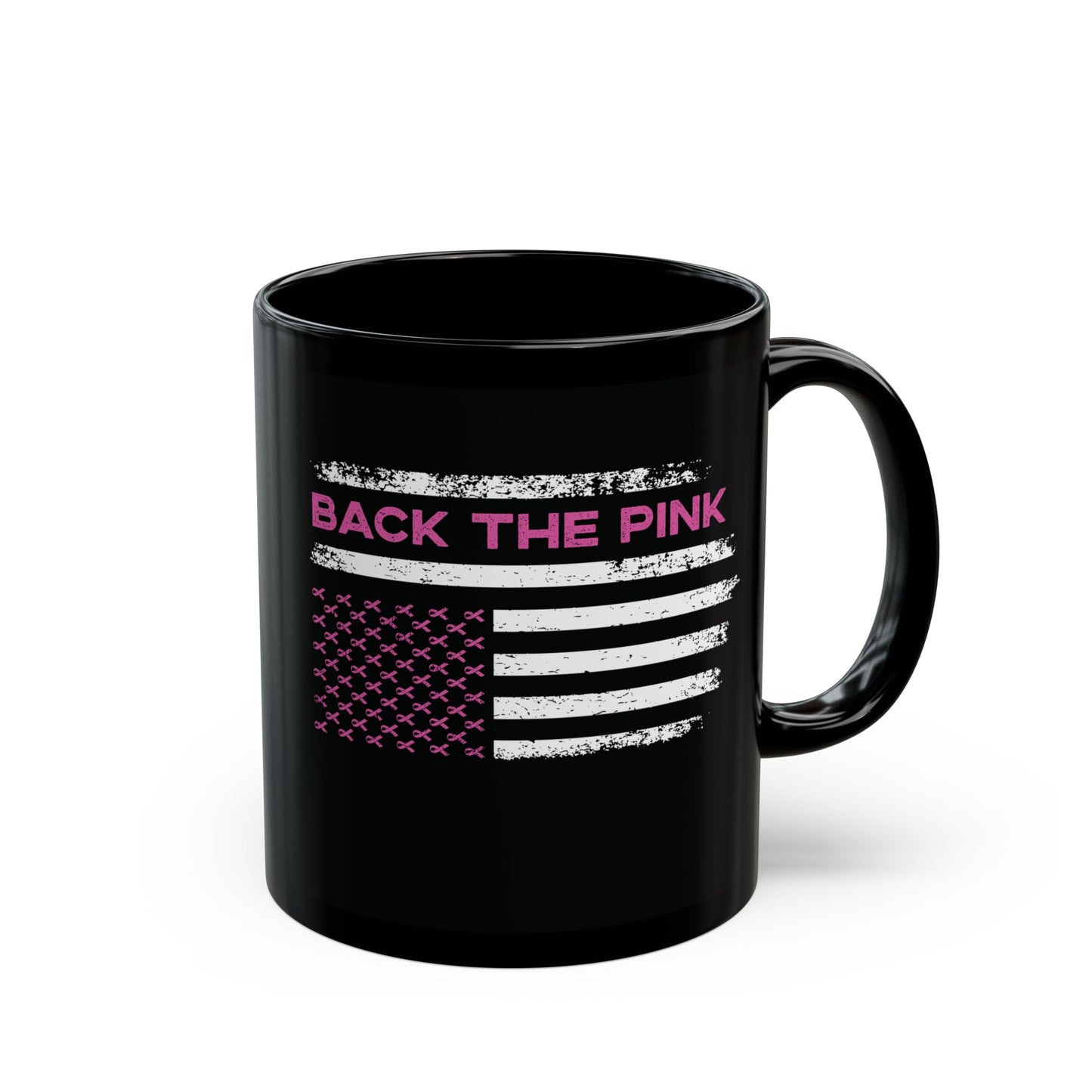 Back The Pink Flag (Black Version) | Coffee & Tea Mug | 2-Sided Print| 11 Oz