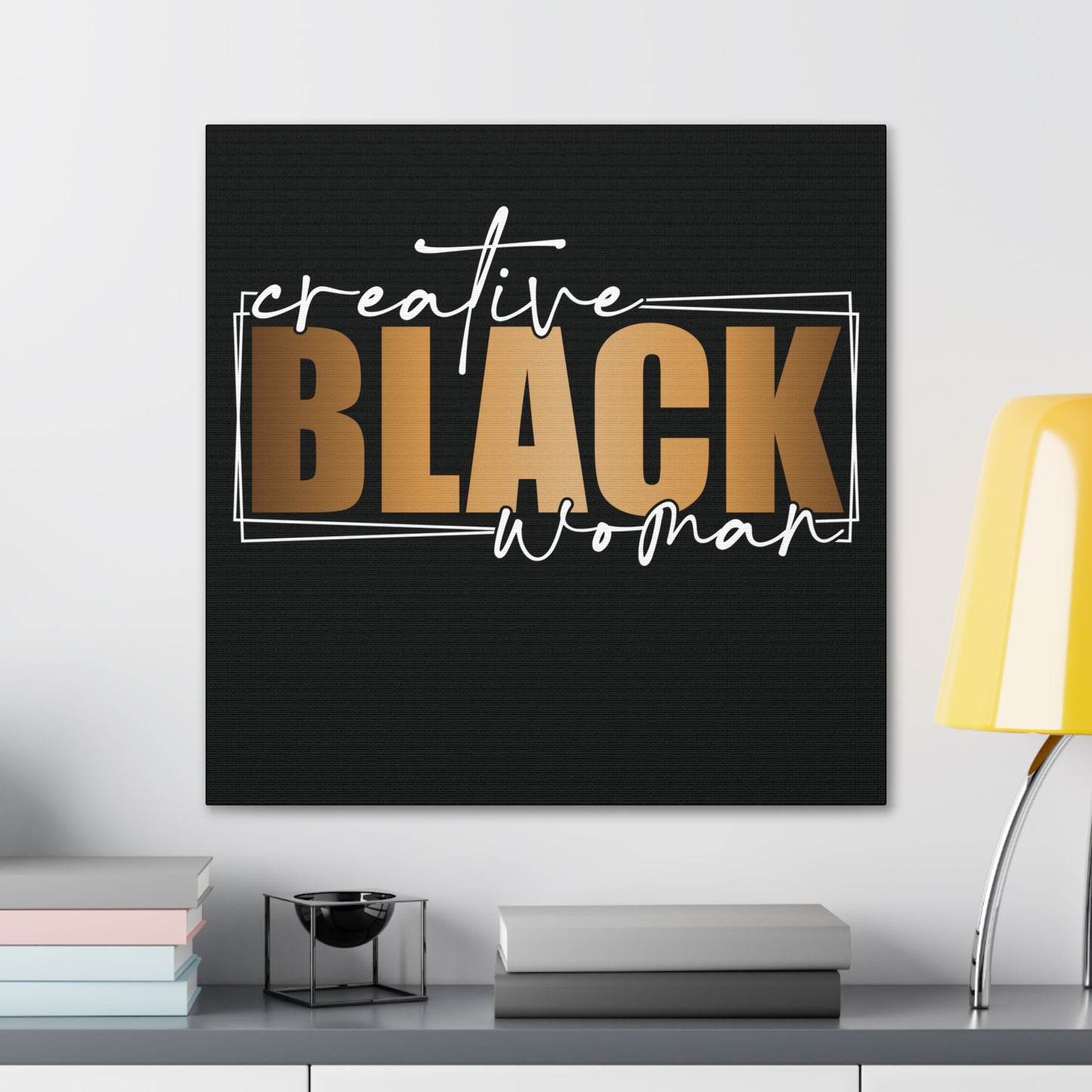 Creative Black Women | Canvas Gallery Wrap | Black Background