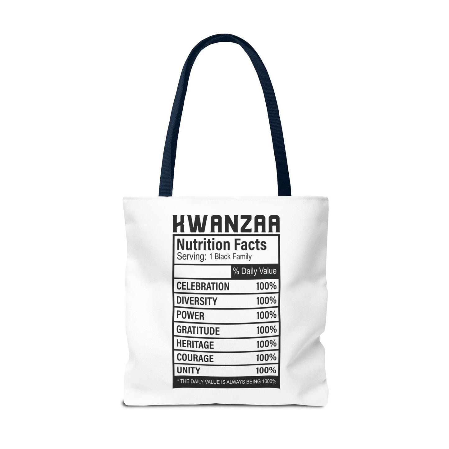 Kwanza Nutritional Facts | Tote Bag | White