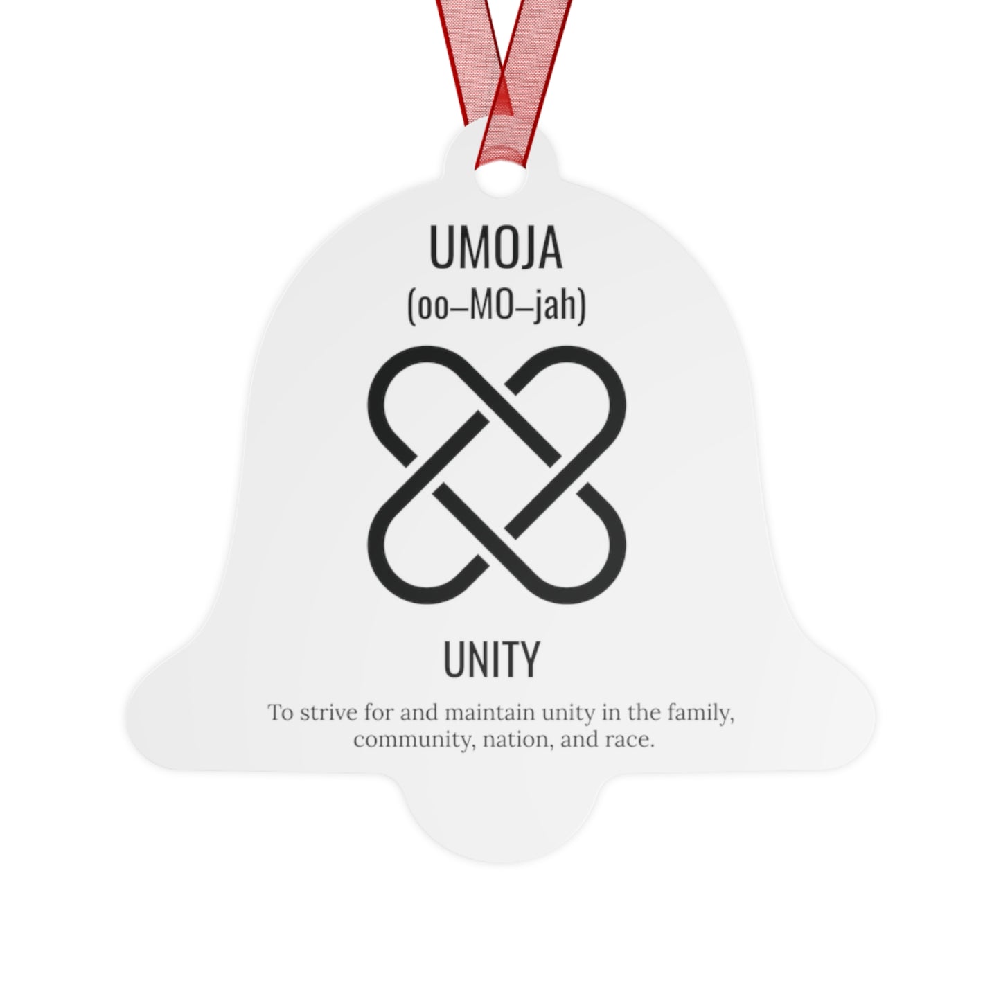 Umoja (Day 1) |Unity | Bell, Tree, Round or Oval Ornament |Metal|