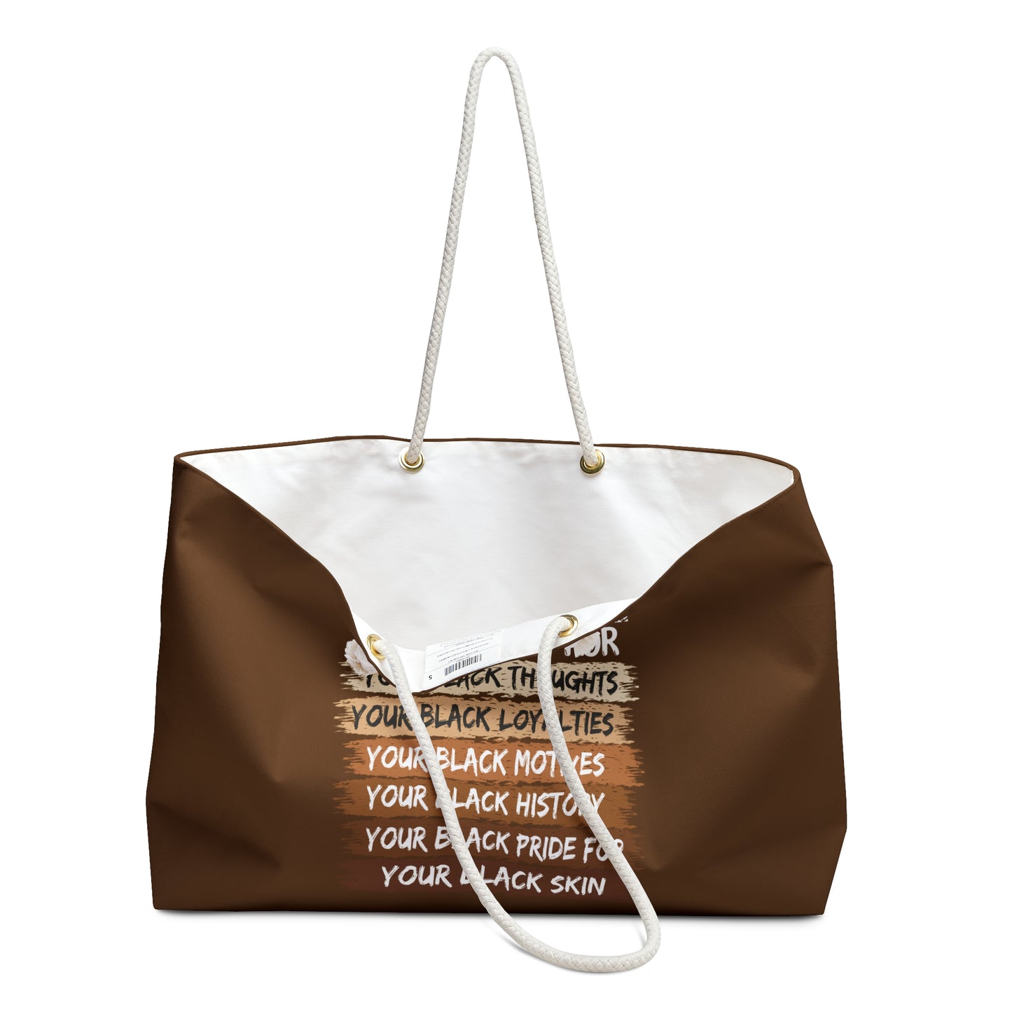 Never Apologize For…..| Weekender Bag| Brown
