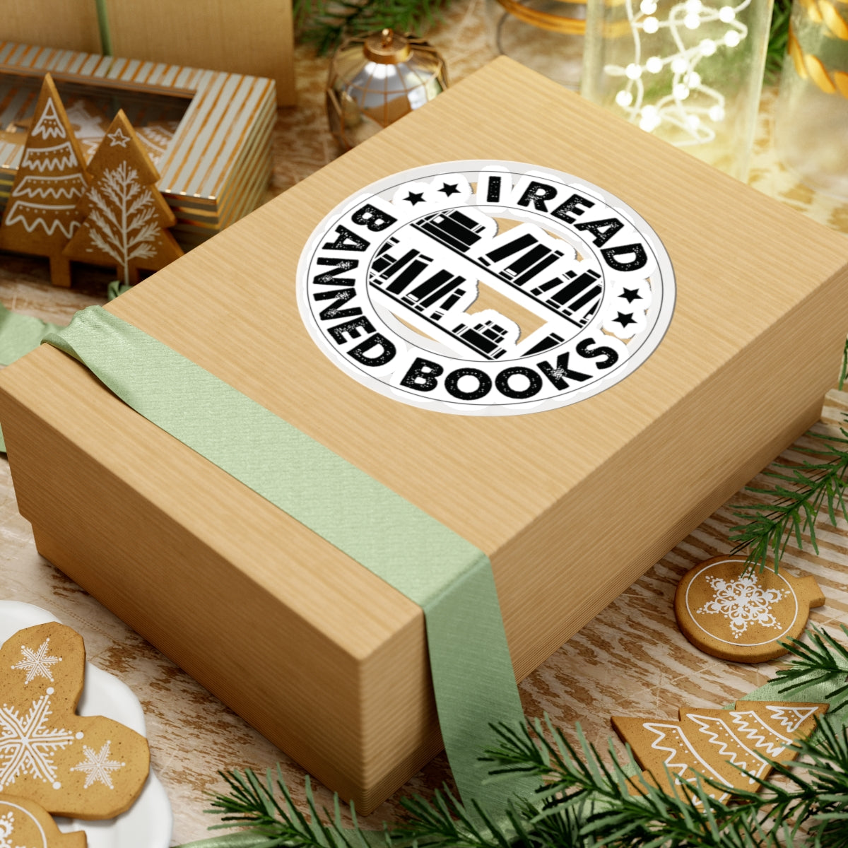 I Read Banned Books | Circle| Kriss-Cut Stickers