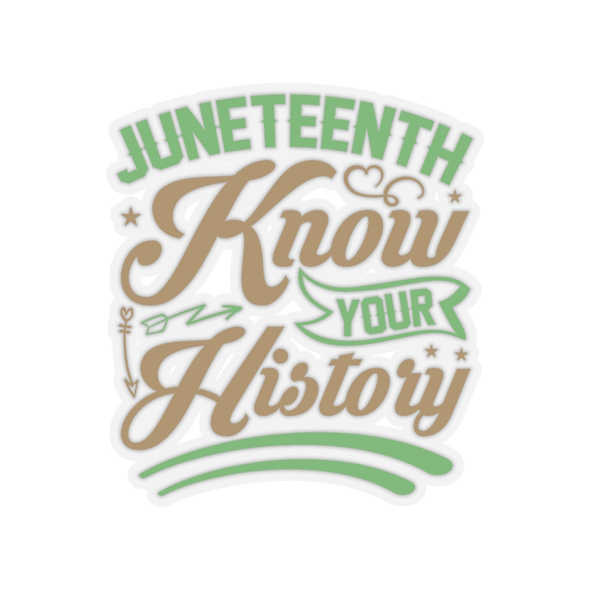 Juneteenth Know Your History | Kriss-Cut Stickers