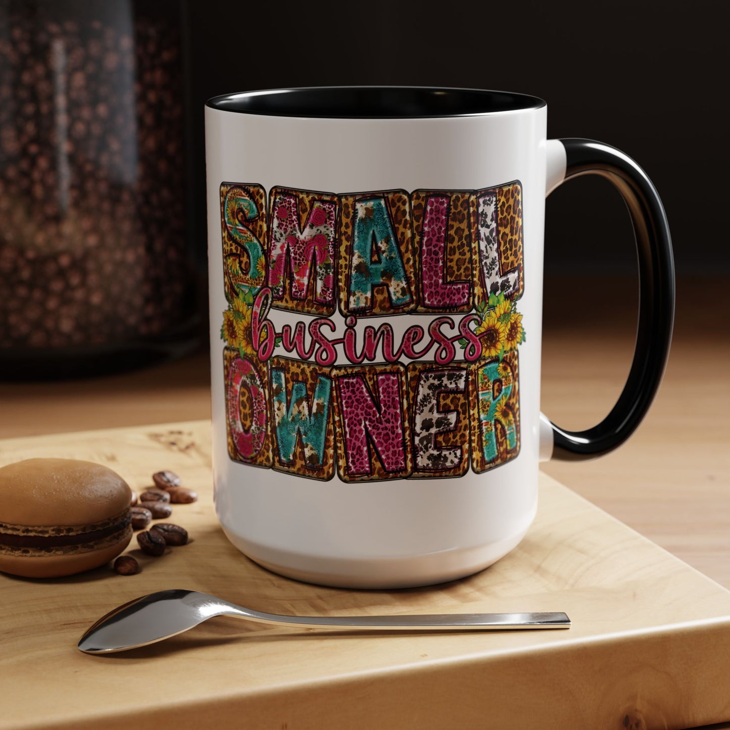 Small Business Owner | 11oz or 15 oz Mug| Version 2| White Accent (Various Colors)