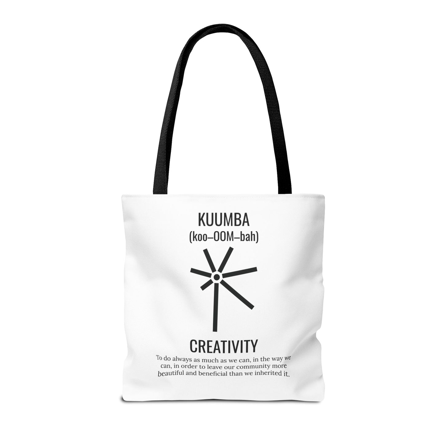 Kuumba (Day 6) | Creativity | Tote Bag | White