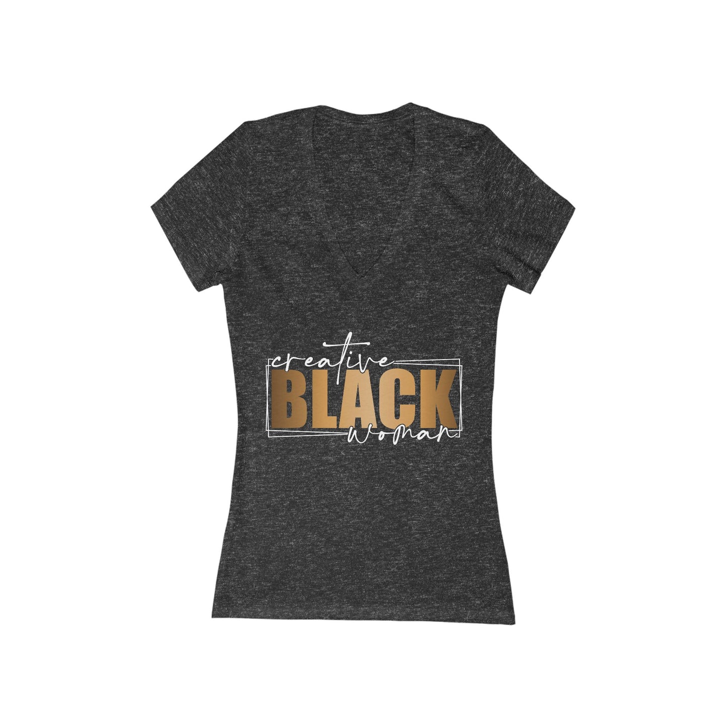 Creative Black Woman| Women's Short Sleeve Deep V-Neck T