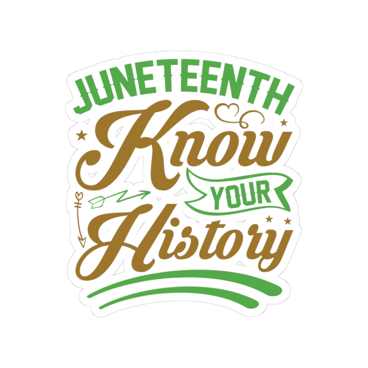 Juneteenth Know Your History | Kriss-Cut Stickers