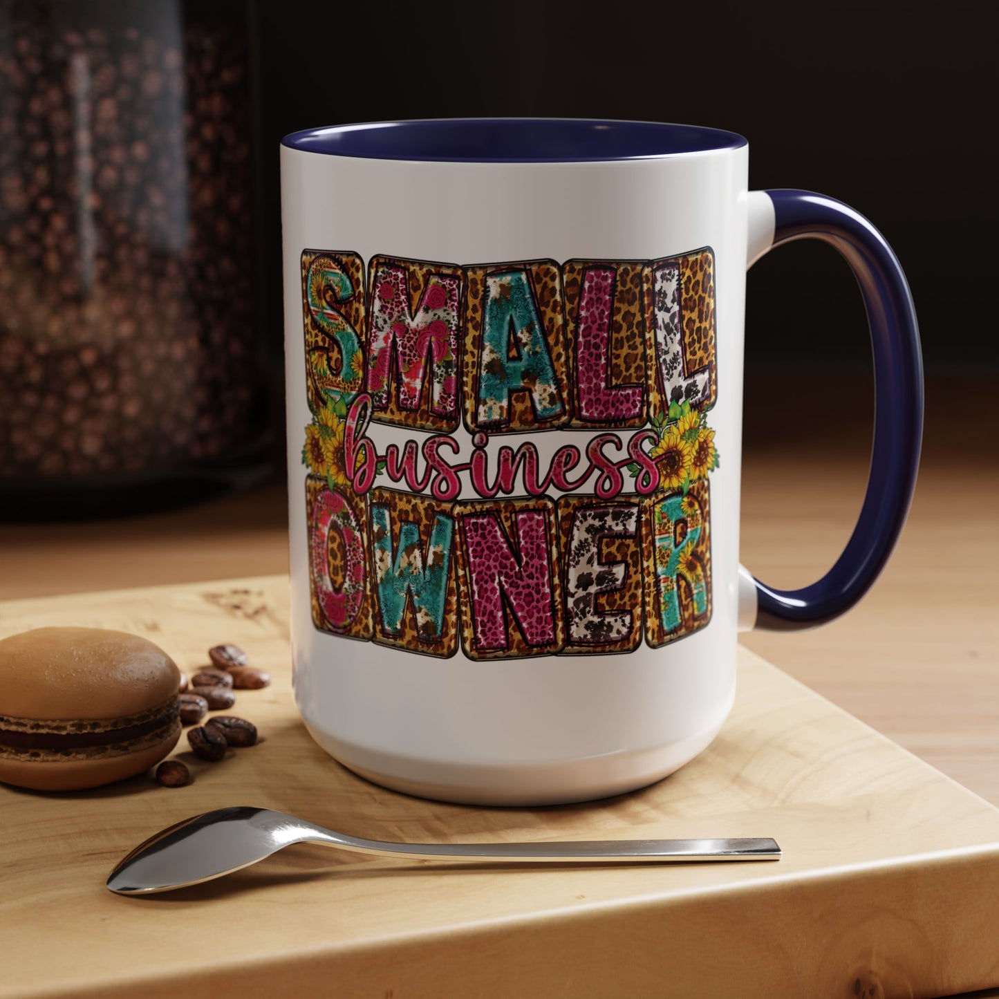 Small Business Owner | 11oz or 15 oz Mug| Version 2| White Accent (Various Colors)