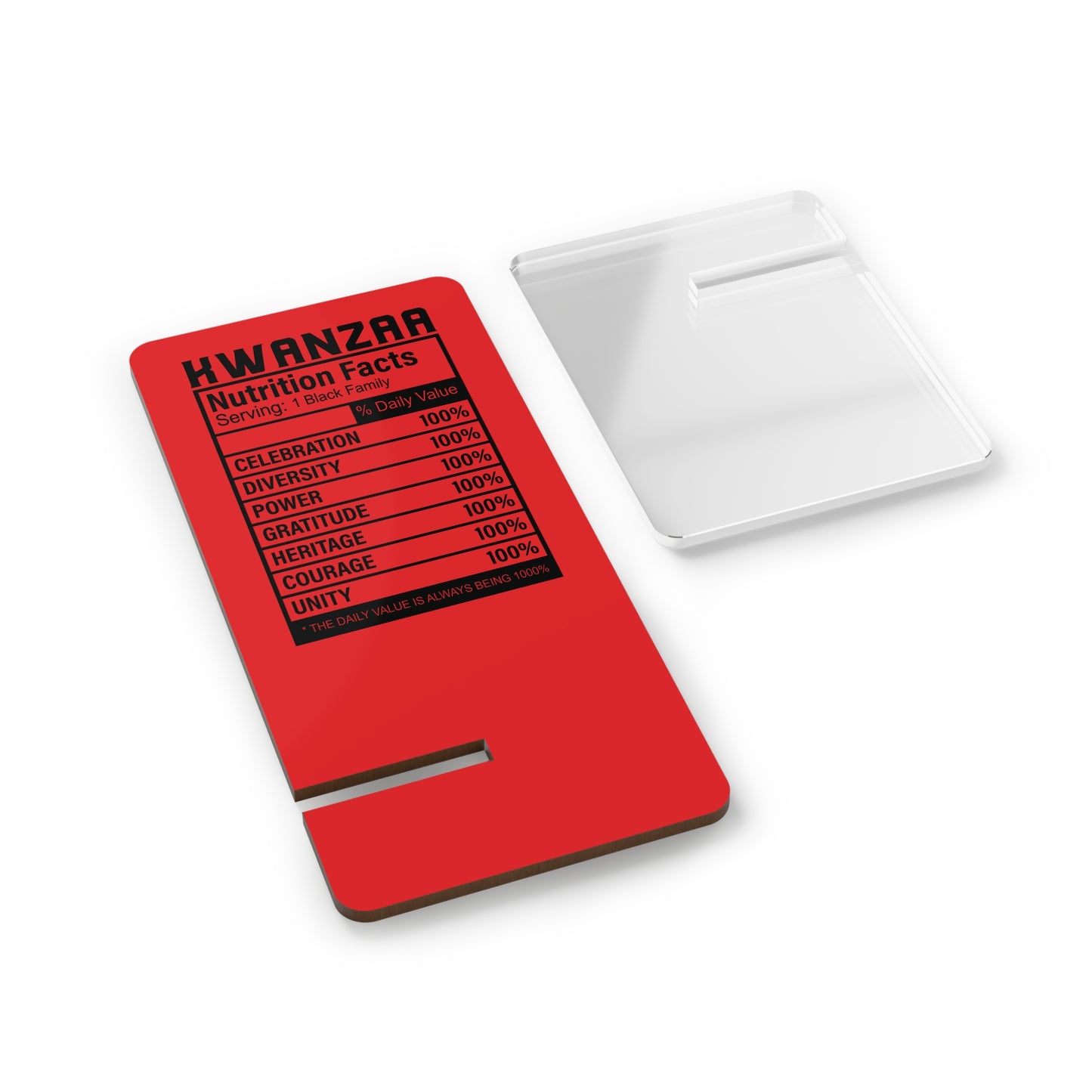Kwanza Nutritional Facts | Mobile Display Stand | Red