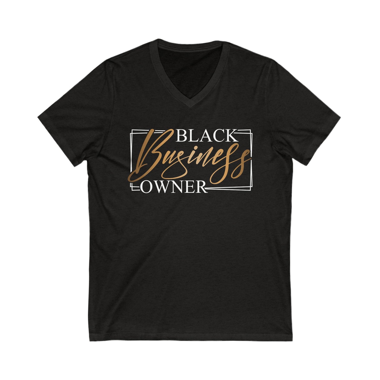 Black Business Owner | Short Sleeve V-Neck Tee (Unisex)