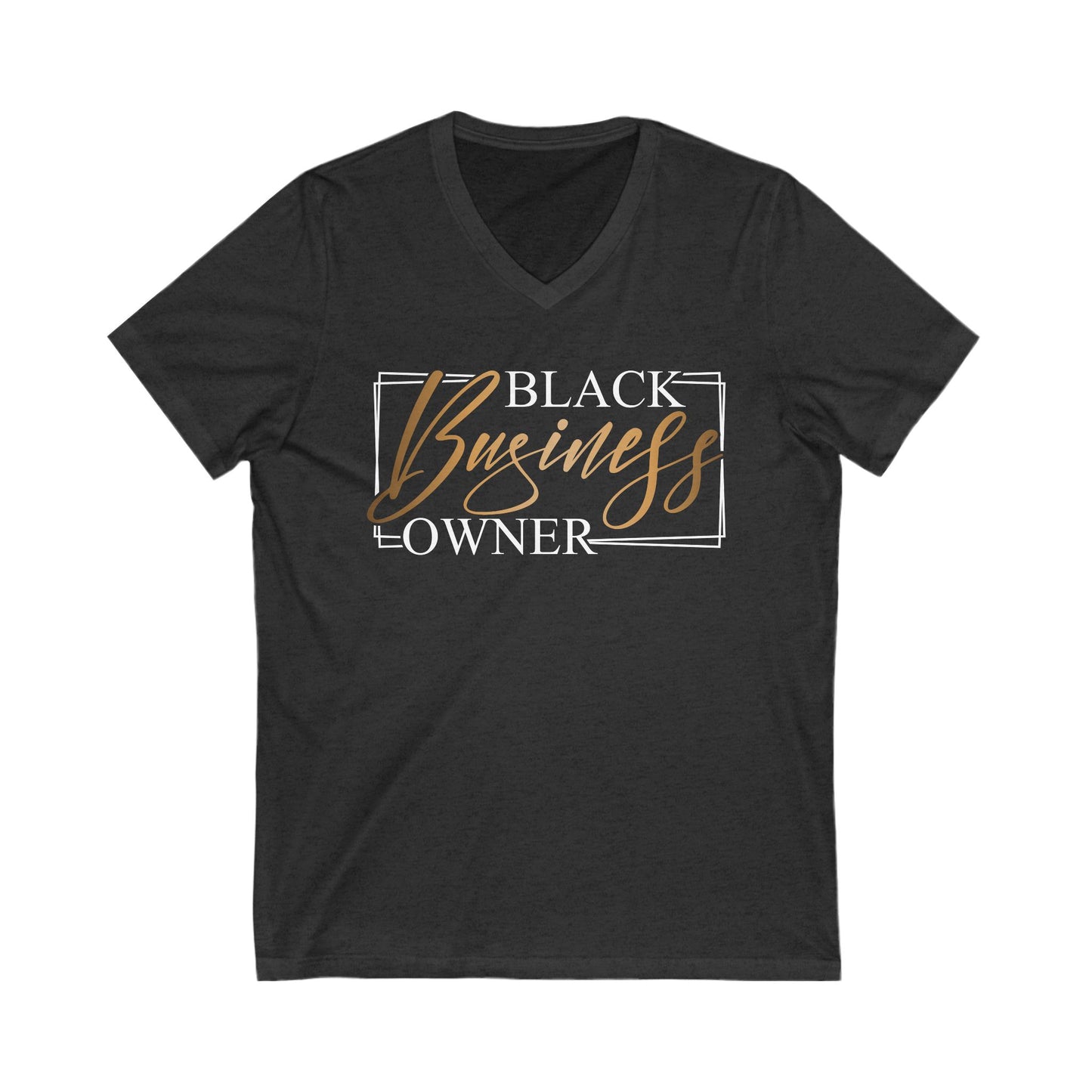 Black Business Owner | Short Sleeve V-Neck Tee (Unisex)