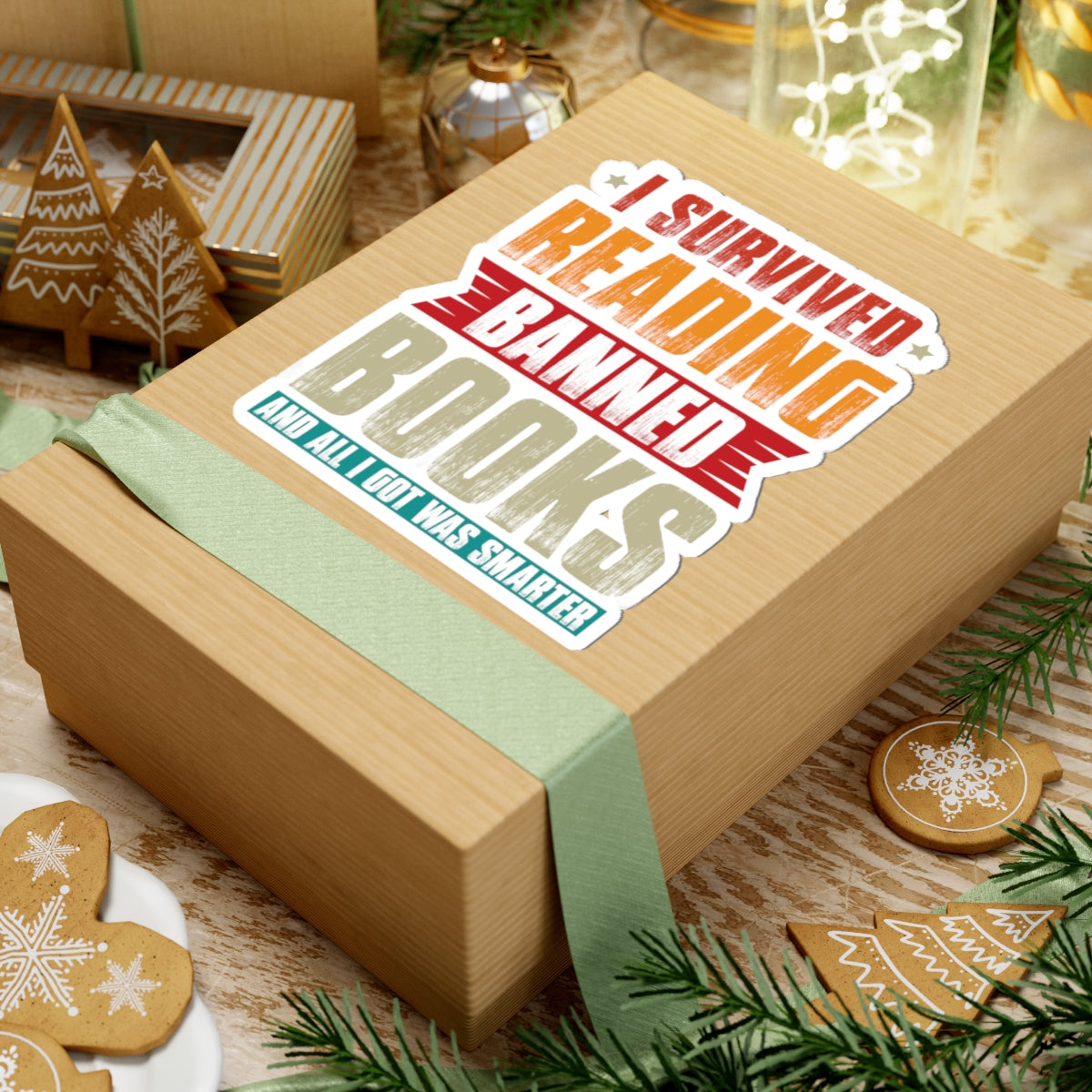 I Survived Reading Banned Books | Kriss-Cut Stickers | Multicolor