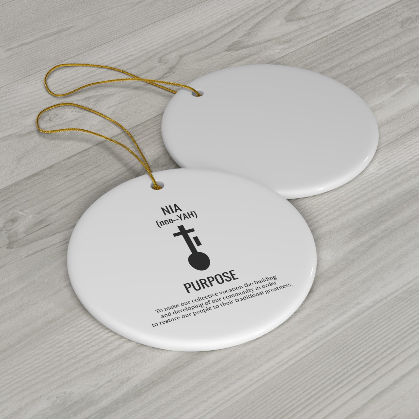 Nia (Day 5) | Purpose | Circle or Star Ornament |(White)|