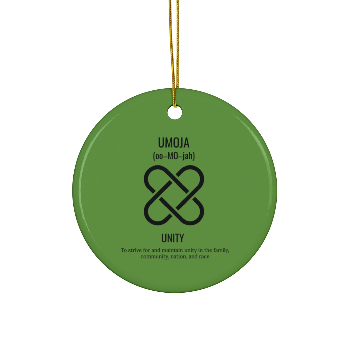 Umoja (Day 1) |Unity | Circle or Star Ornament | Green