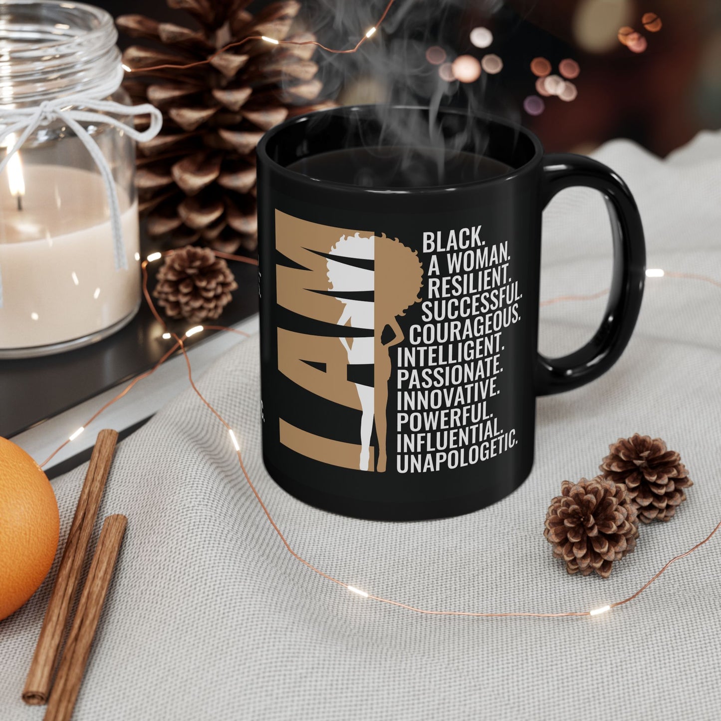 I AM| 11oz or 15 oz Mug| Black