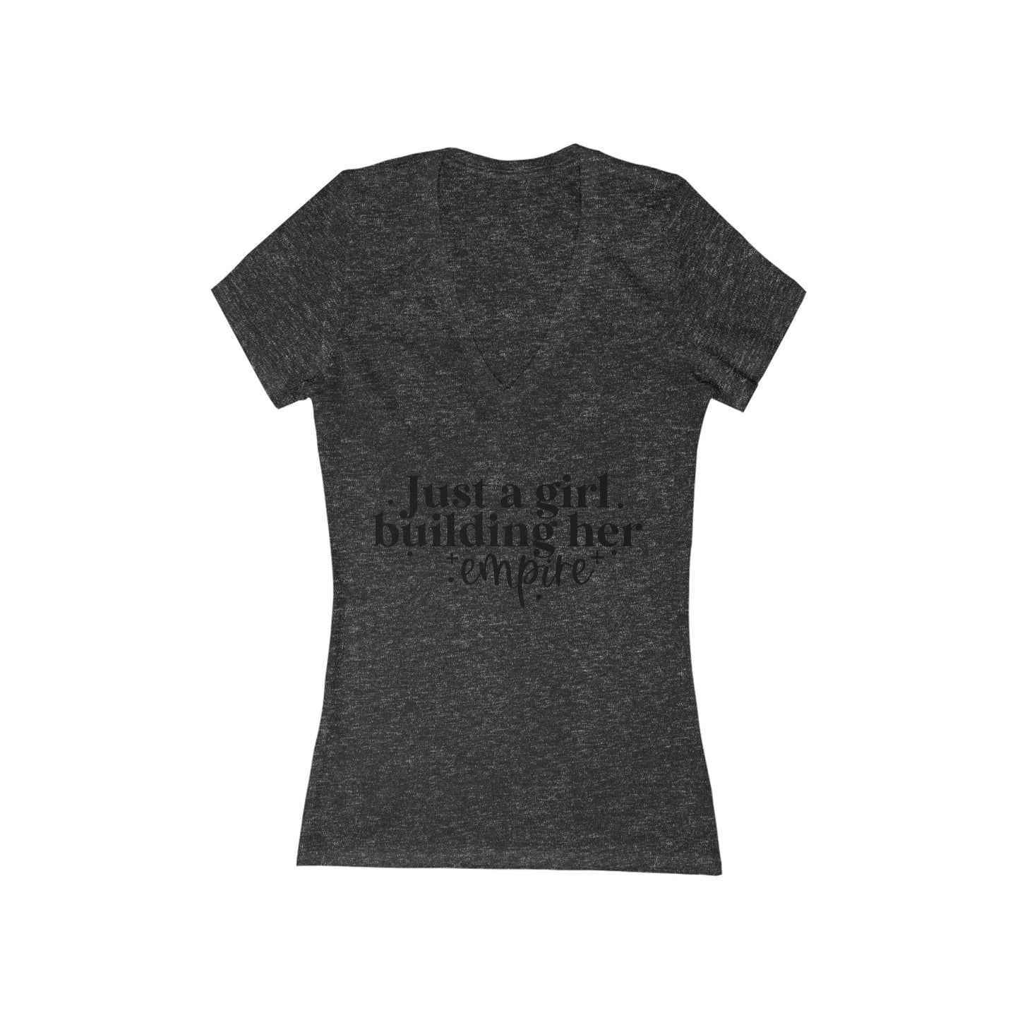 Just A Girl Building Her Empire| Women's Short Sleeve Deep V-Neck T