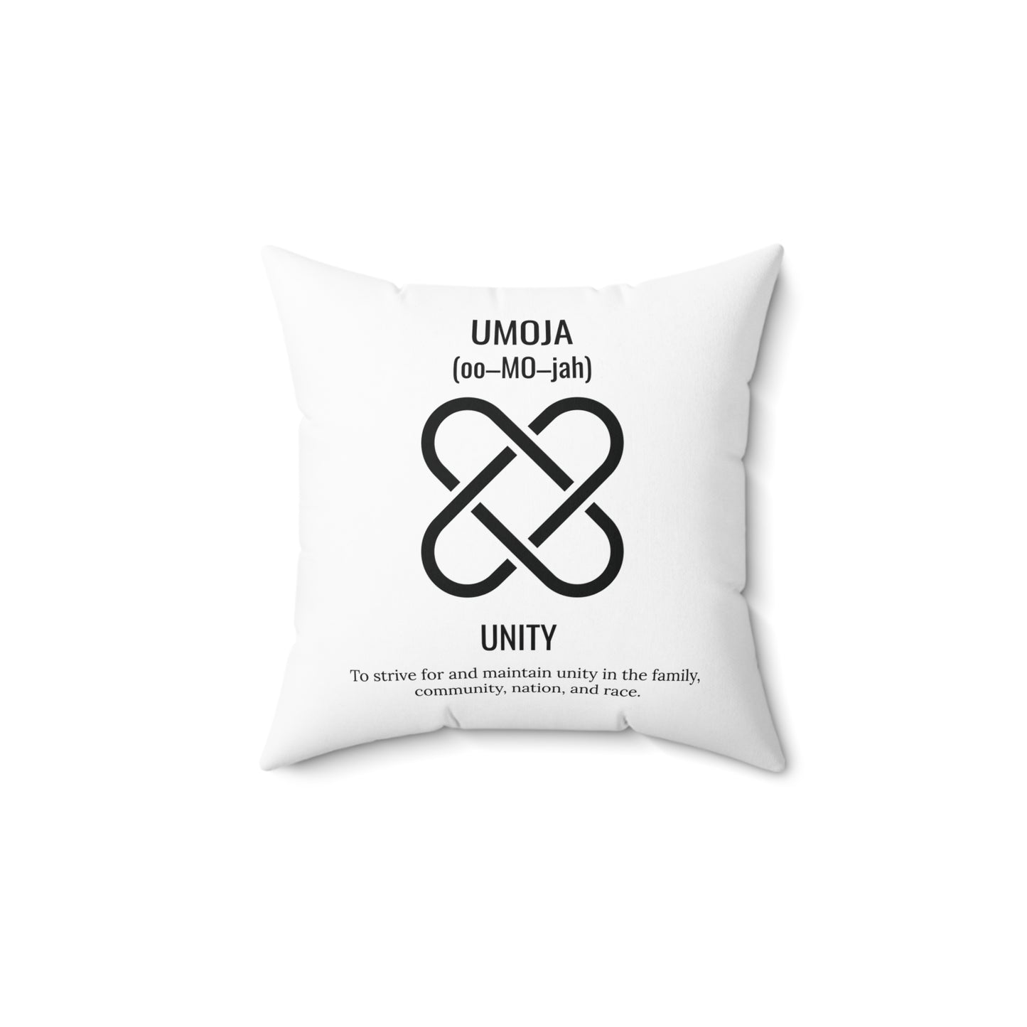 Umoja (Day 1) |Unity | Square Pillow |White |